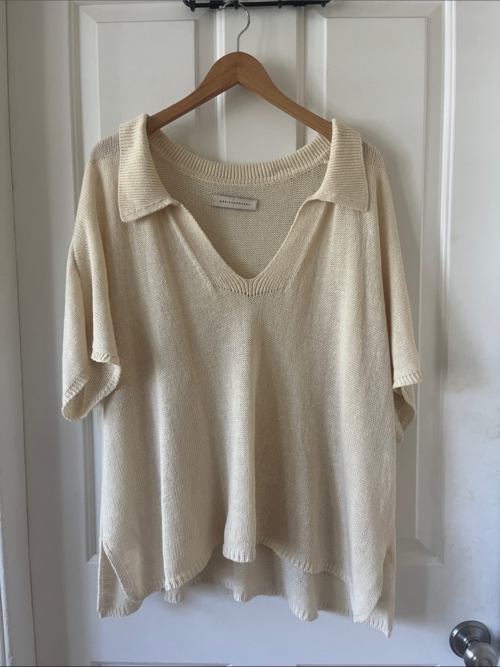 Monica Cordera Oversized Linen Knit Sweater